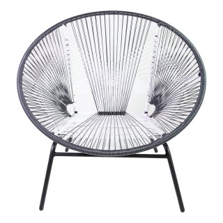 Lounge Sessel Quantum Comfort Dunkelgrau Weiss