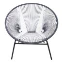 Lounge Sessel Quantum Comfort Dunkelgrau Weiss