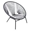 Lounge Sessel Quantum Comfort Dunkelgrau Weiss