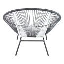 Lounge Sessel Quantum Comfort Dunkelgrau Weiss
