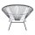 Lounge Sessel Quantum Comfort Dunkelgrau Weiss