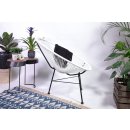 Acapulco Lounge Sessel Weiss Gestell Schwarz
