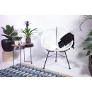 Acapulco Lounge Sessel Weiss Gestell Schwarz