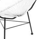 Acapulco Lounge Sessel Weiss Gestell Schwarz