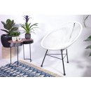 Acapulco Lounge Sessel Weiss Gestell Schwarz