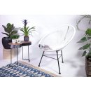 Acapulco Lounge Sessel Weiss Gestell Schwarz