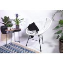 Acapulco Lounge Sessel Weiss Gestell Schwarz