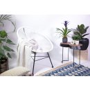 Acapulco Lounge Sessel Weiss Gestell Schwarz