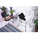 Acapulco Lounge Sessel Weiss Gestell Schwarz