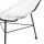 Acapulco Lounge Sessel Weiss Gestell Schwarz