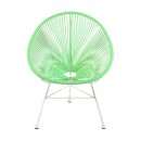 Acapulco Lounge Sessel Mint Grün Gestell Weiss