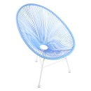 Acapulco Lounge Sessel Himmelblau Gestell Weiss