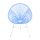 Acapulco Lounge Sessel Himmelblau Gestell Weiss