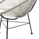 Acapulco Lounge Sessel Hellgrau Weiss