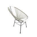 Acapulco Lounge Sessel Hellgrau Weiss