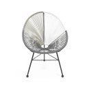 Acapulco Lounge Sessel Dunkelgrau Hellgrau Weiss