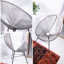 Acapulco Lounge Sessel Dunkelgrau Hellgrau Weiss