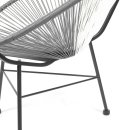 Acapulco Lounge Sessel Dunkelgrau Hellgrau Weiss