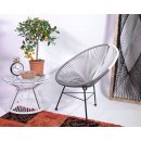 Acapulco Lounge Sessel Dunkelgrau Hellgrau Weiss